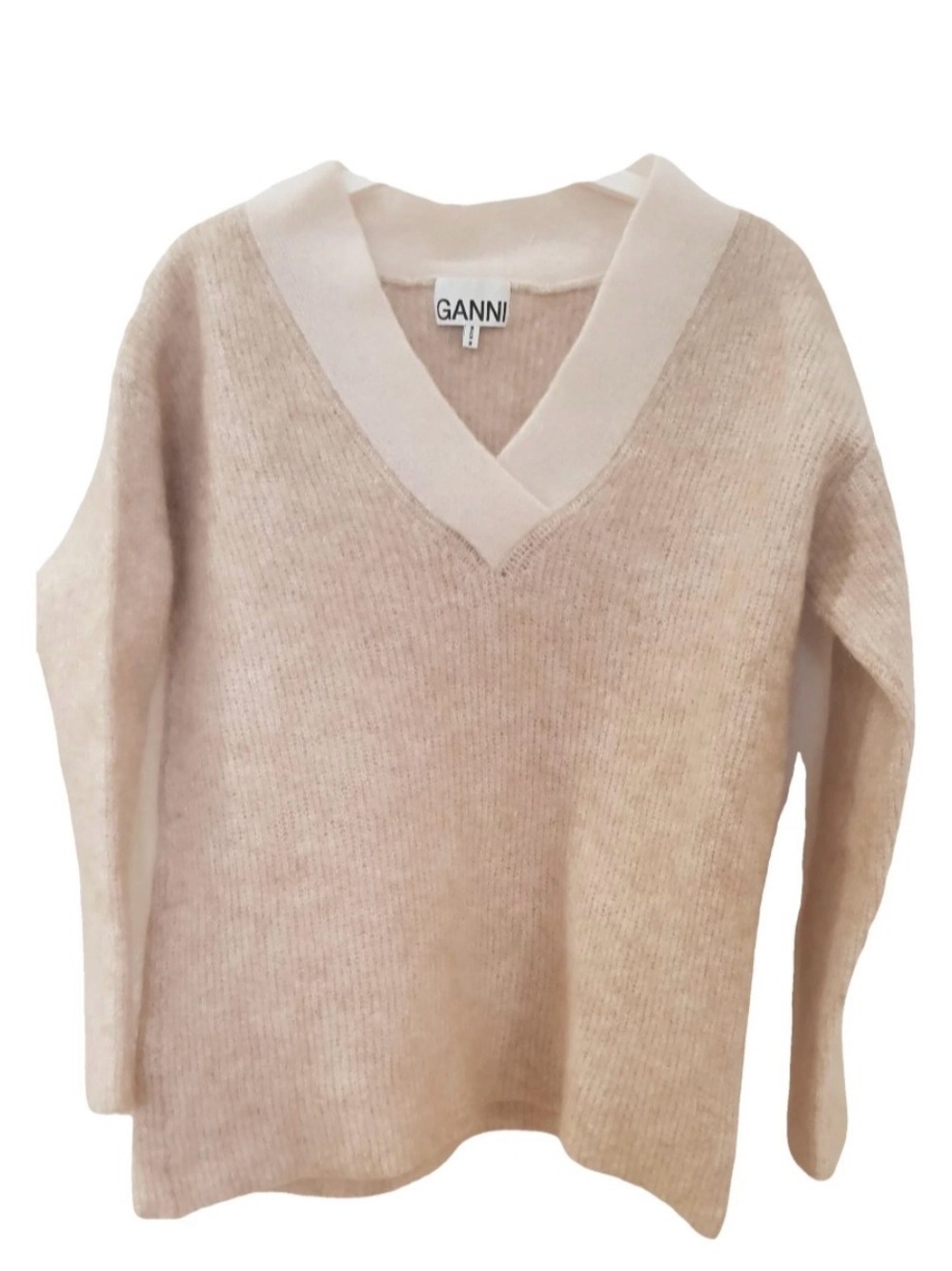 Ganni wool blend oversized knit sweater S